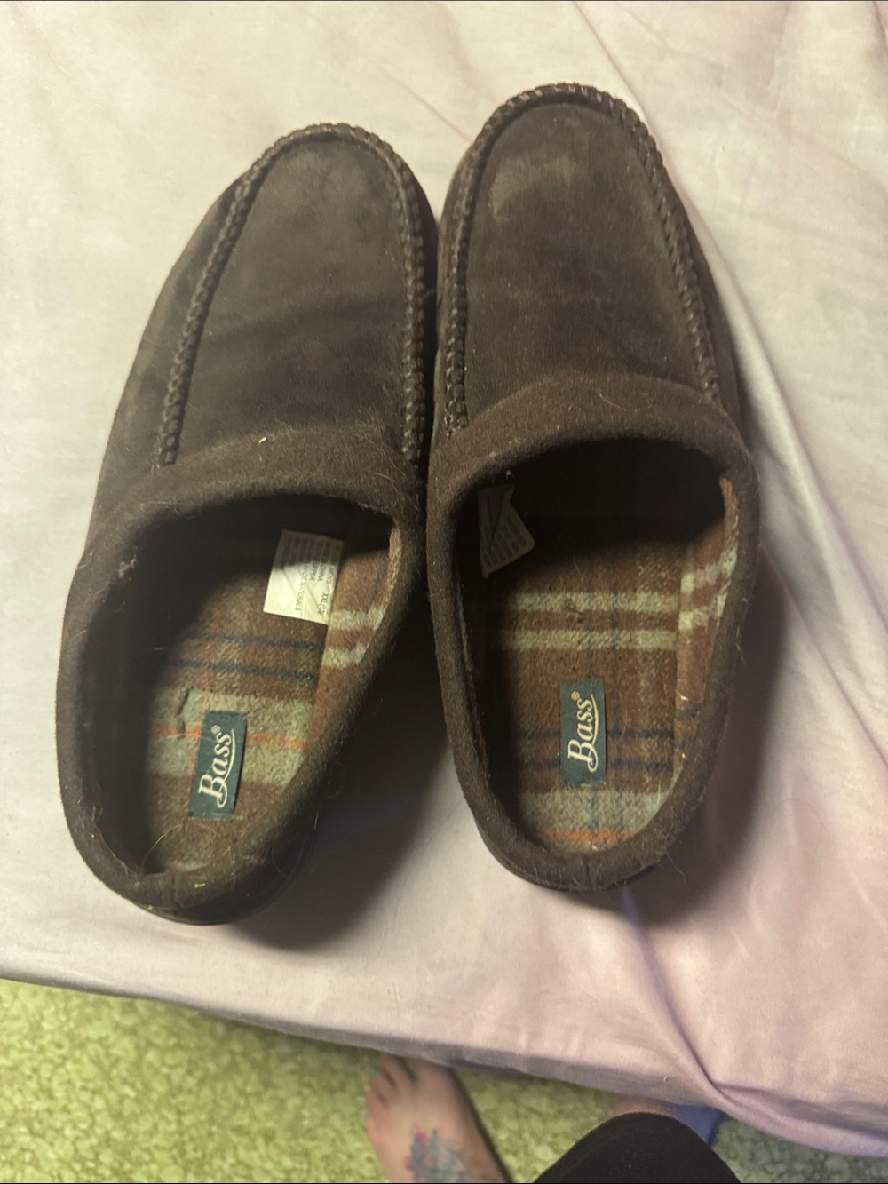 Bass Brown Suede Slip-On Moccasins